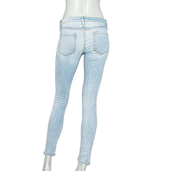 FRAME Denim Le Skinny De Jeanne Jeans in Blue Adeline Women's size 25 - Picture 4 of 10
